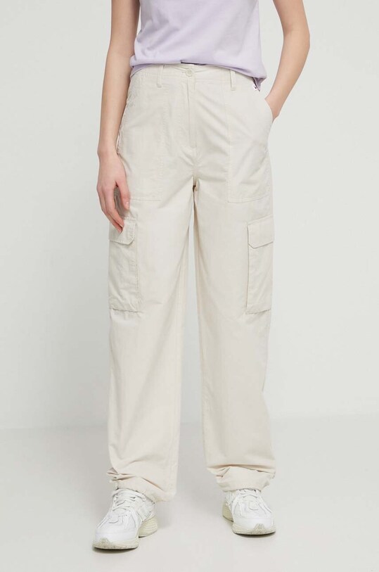 Tommy Jeans spodnie tkanina beżowy DW0DW17769