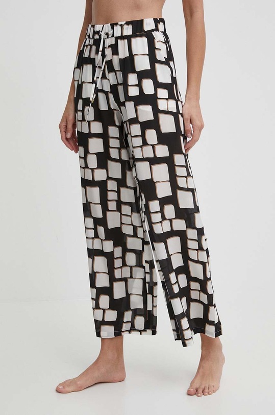 Max Mara Beachwear spodnie plażowe jedwabne tkanina biały 2416131019600