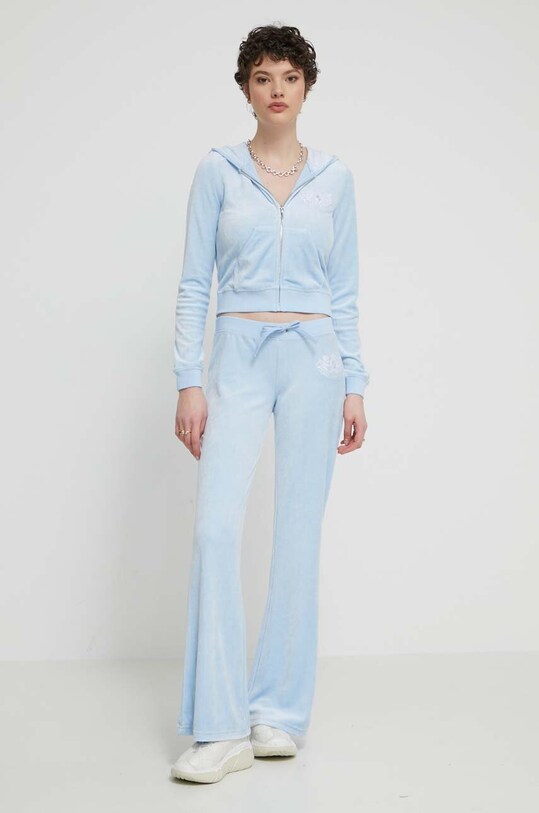 Спортивные штаны из велюра Juicy Couture JCBBJ223814.134 голубой SS24