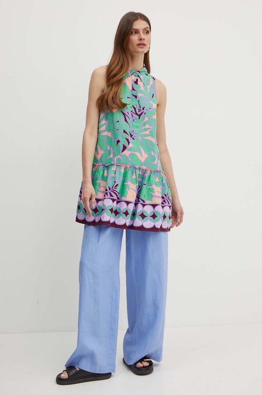 MAX&Co. pantaloni in lino 2416131025200 blu SS24