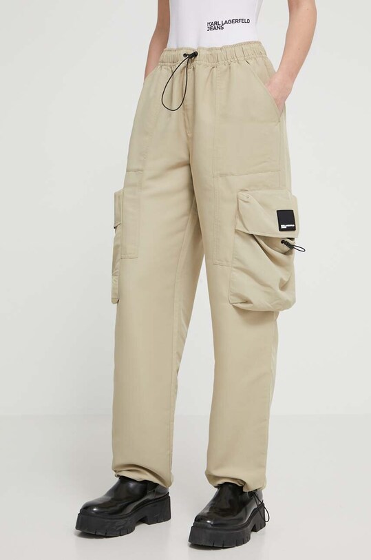 Karl Lagerfeld Jeans pantaloni de trening 241J1000 verde SS24