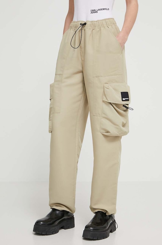 Karl Lagerfeld Jeans pantaloni de trening 241J1000 verde SS24