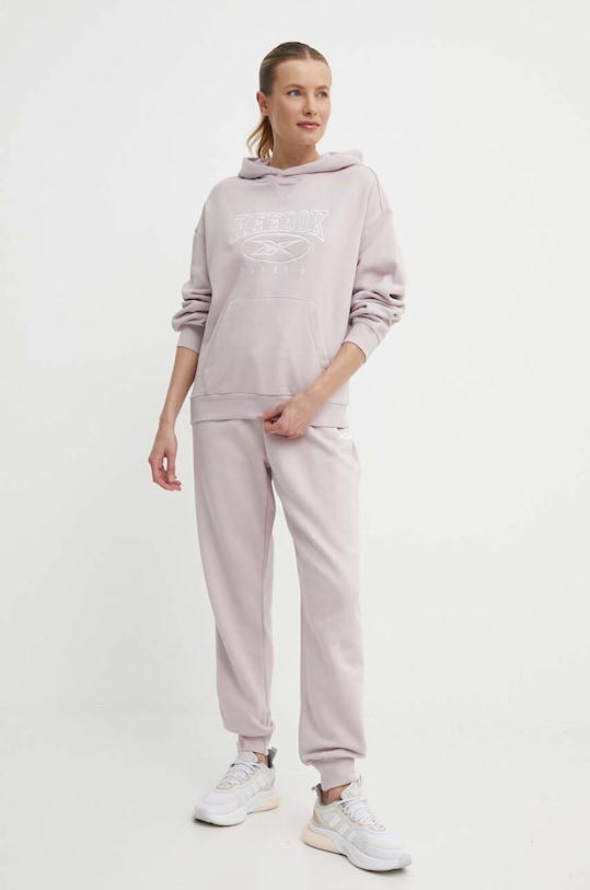 Бавовняні спортивні штани Reebok Classic Archive Essentials 100076215 рожевий SS24