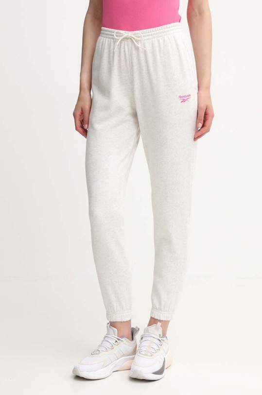 Reebok spodnie dresowe dzianina szary 100075996