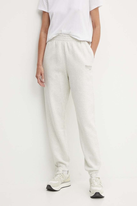 Reebok pantaloni de trening tricotaj gri 100075405