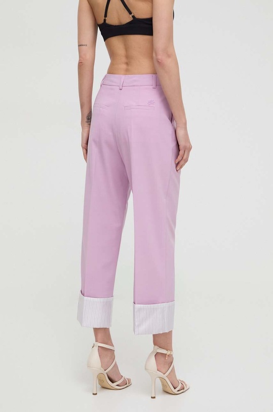 Ruházat Karl Lagerfeld nadrág gyapjú keverékből 241W1010 rózsaszín