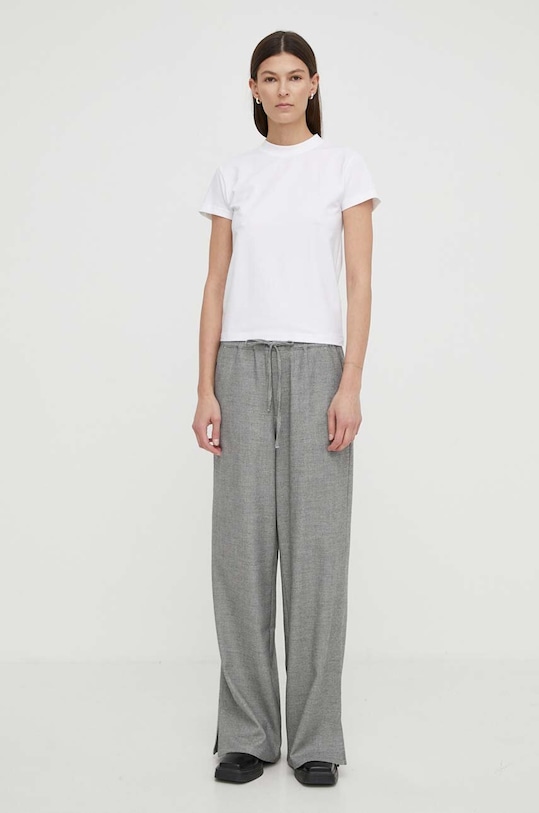 Won Hundred pantaloni din lână 3121.14228 negru SS24