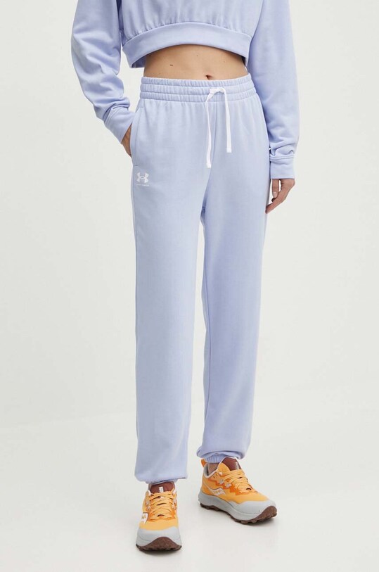 Under Armour pantaloni de antrenament Rival tricotaj albastru 1382735