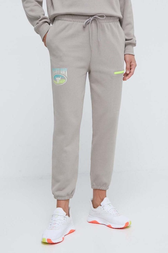 Under Armour pantaloni de trening Project Rock tricotaj bej 1383305