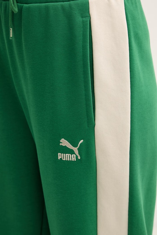 Puma pantaloni de trening femei ICONIC T7 verde 625411