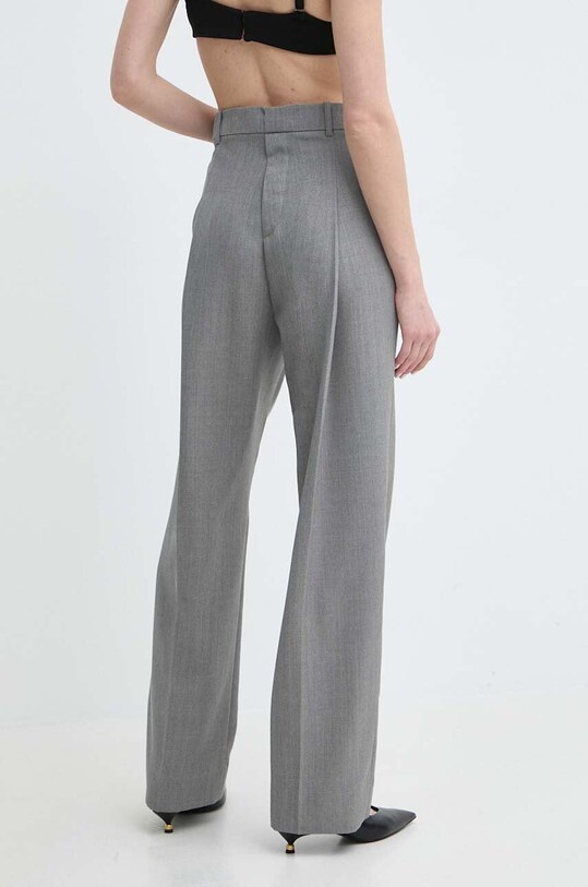 Odzież Victoria Beckham spodnie wełniane 1224WTR005385A szary