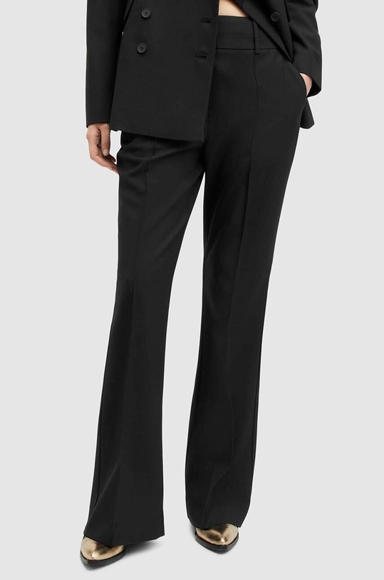 AllSaints spodnie z wełną SEVENH WT518Z czarny SS24