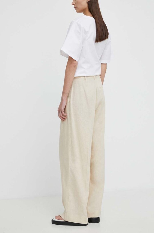 Oblečenie Ľanové nohavice By Malene Birger Q72281006 béžová