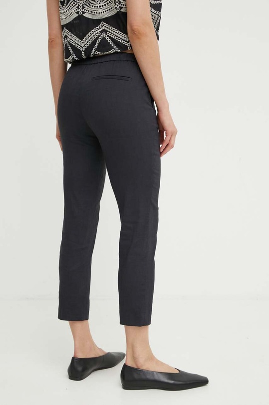 Odzież Theory spodnie lniane K0203201 czarny