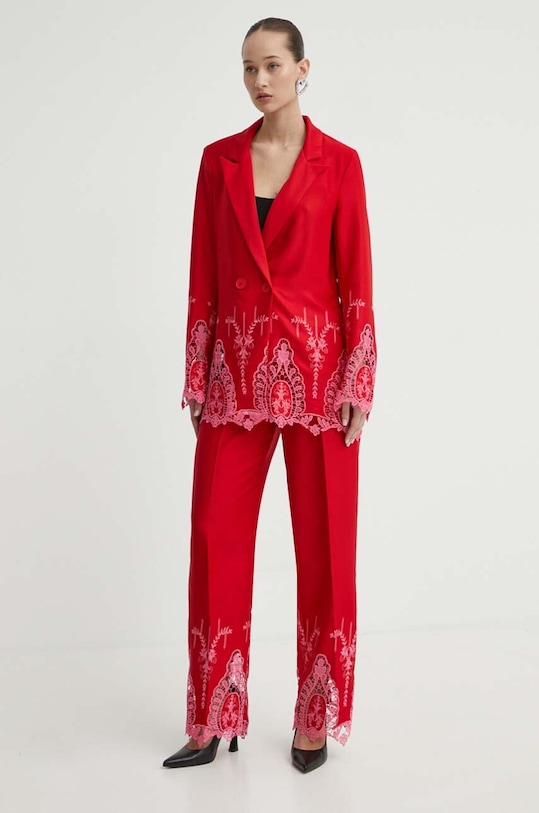 Kalhoty Never Fully Dressed NFDTR268.Red červená SS24