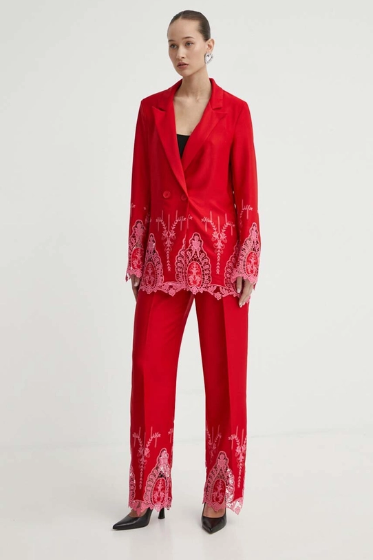 Never Fully Dressed pantaloni NFDTR268.Red rosu SS24