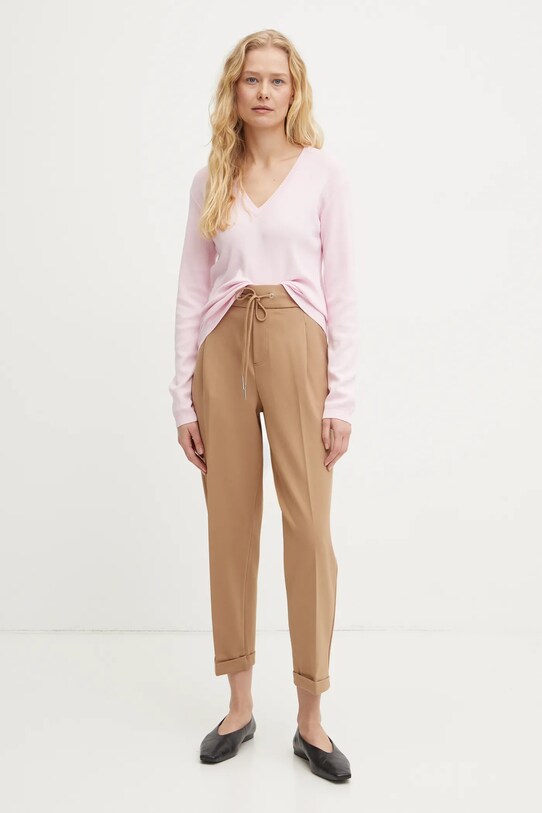 United Colors of Benetton spodnie 4DI4DF00J brązowy AA00