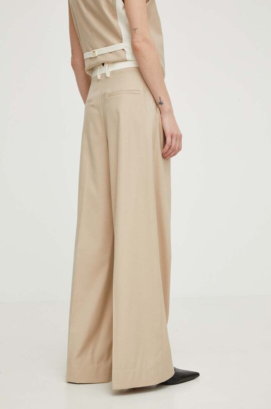 Îmbrăcăminte Remain pantaloni din lana 5013242764 bej