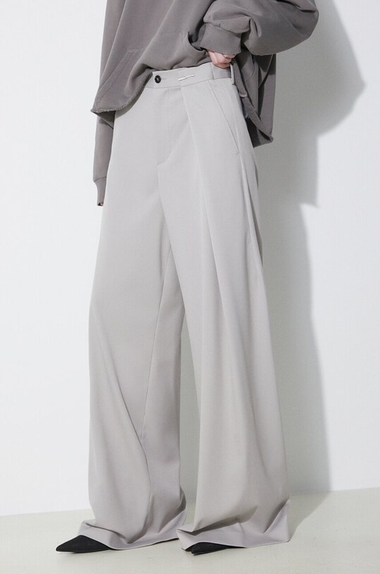 Штани з домішкою вовни MM6 Maison Margiela сірий S52KA0481