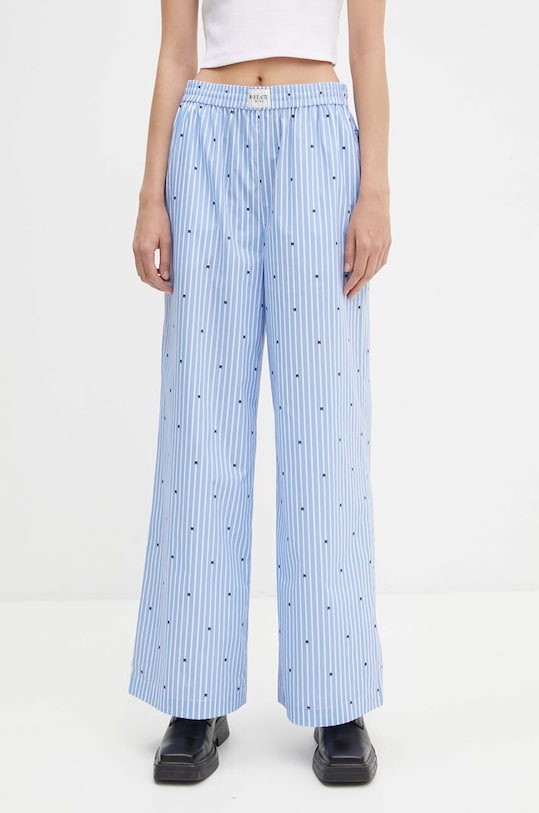 Pamučne hlače Rotate 1125002975 plava SS24