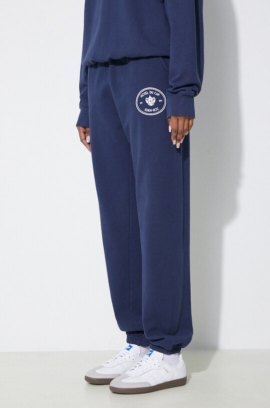 Sporty & Rich pantaloni da jogging in cotone Eden Crest Sweatpants blu navy SW1072NA