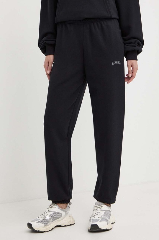 La Mania pantaloni de trening TONE tricotaj negru TONE