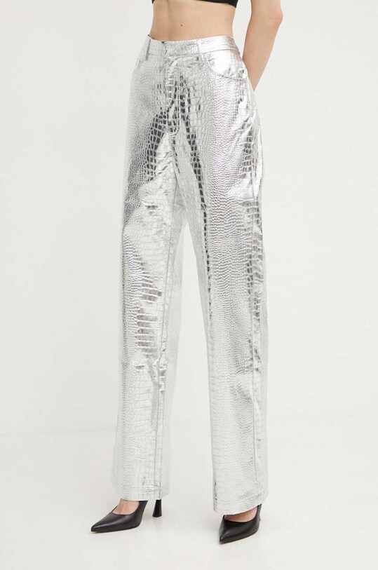 Rotate pantaloni drept argintiu 1123342294