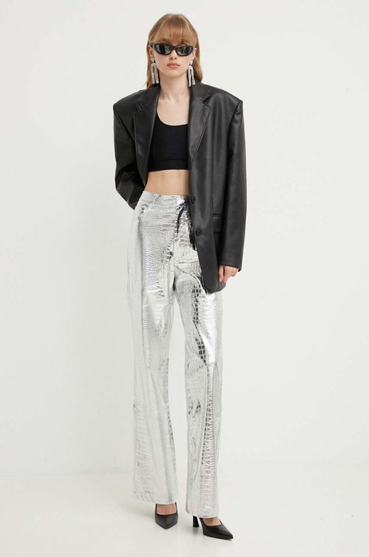 Rotate pantaloni 1123342294 argintiu SS24