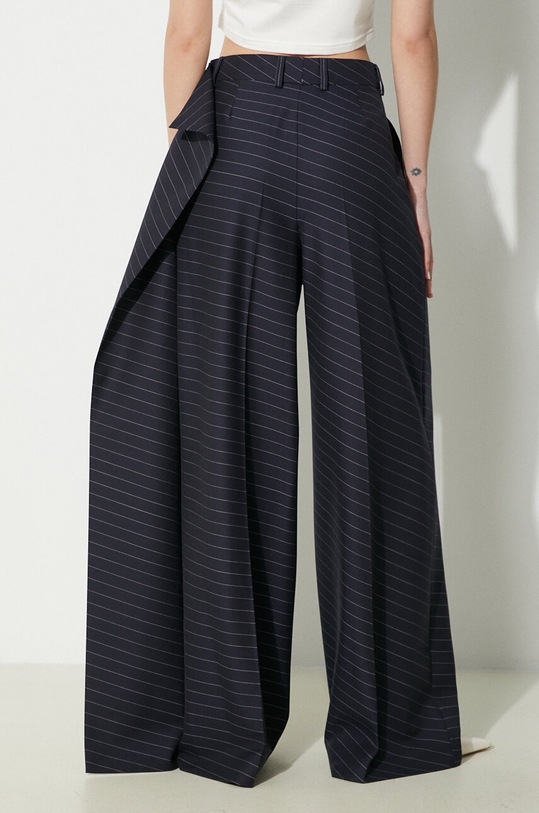 Odzież JW Anderson spodnie wełniane Side Panel Trousers TR0334.PG1470.888 granatowy