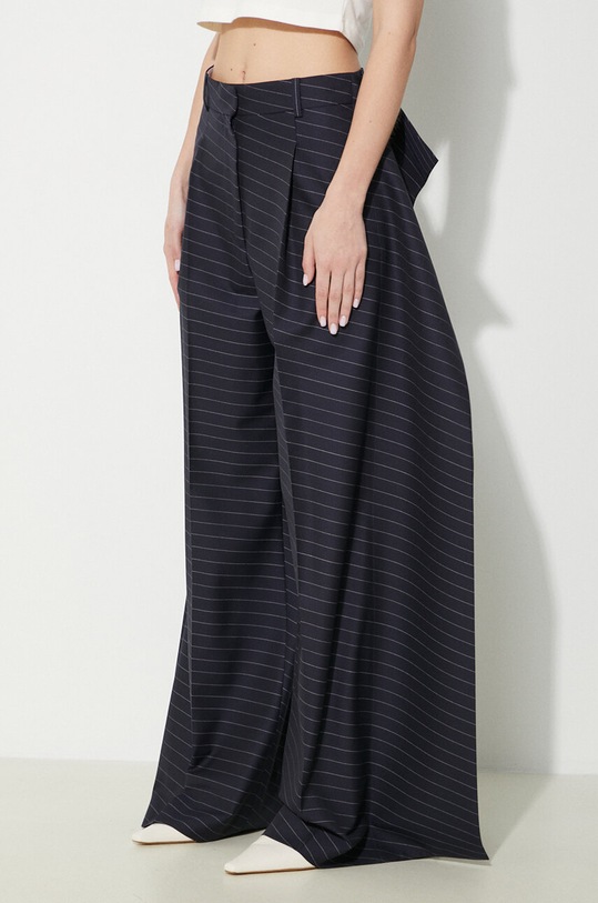 JW Anderson spodnie wełniane Side Panel Trousers granatowy TR0334.PG1470.888