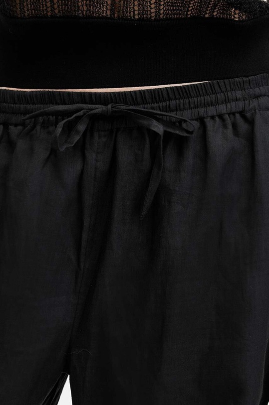 Îmbrăcăminte AllSaints pantaloni din in JADE LINEN TROUSER W028TA negru