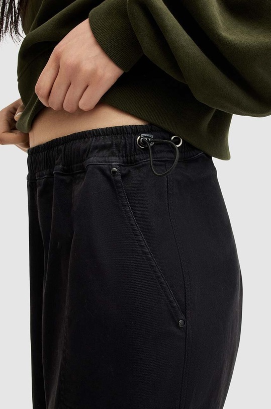 AllSaints pantaloni de bumbac YAS EMB TROUSER negru WP512Z