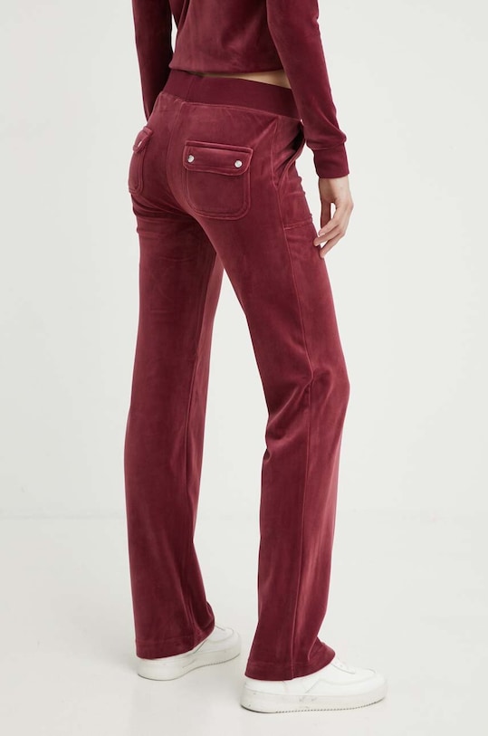 Odzież Juicy Couture spodnie dresowe welurowe JCAP180.485 bordowy
