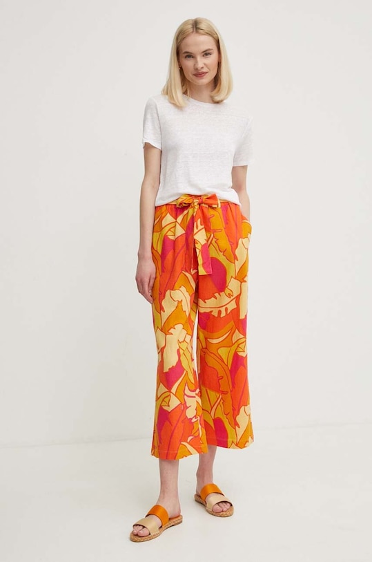Îmbrăcăminte Joseph Ribkoff pantaloni din in 242910 portocaliu