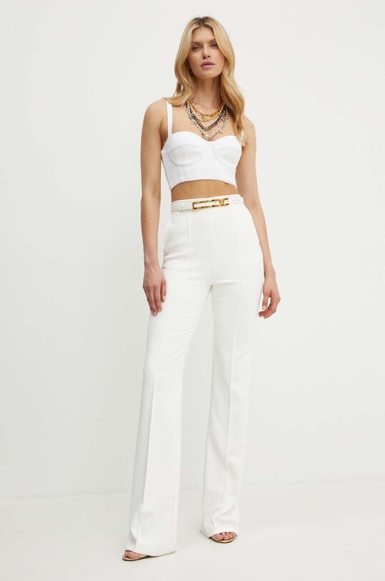 Elisabetta Franchi pantaloni PA03442E2.NORBLIN beige SS24