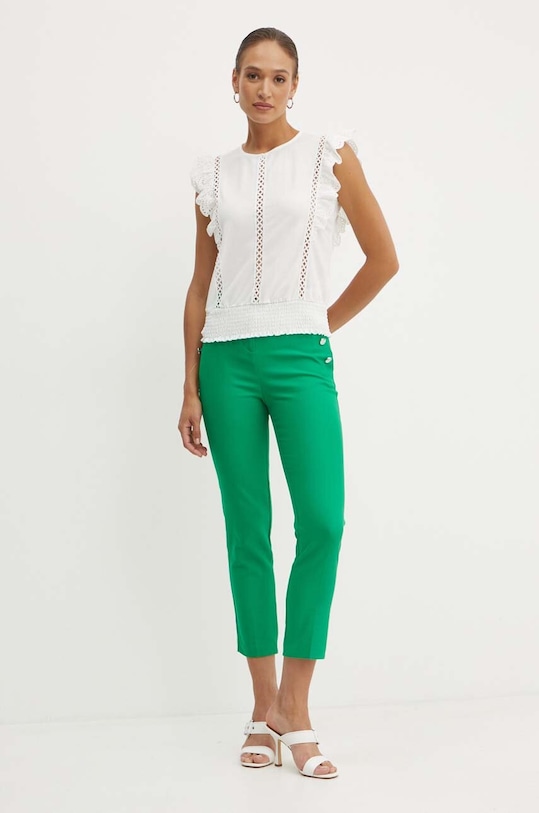 Nohavice Morgan PRATY PRATY.MOUSSE zelená SS24