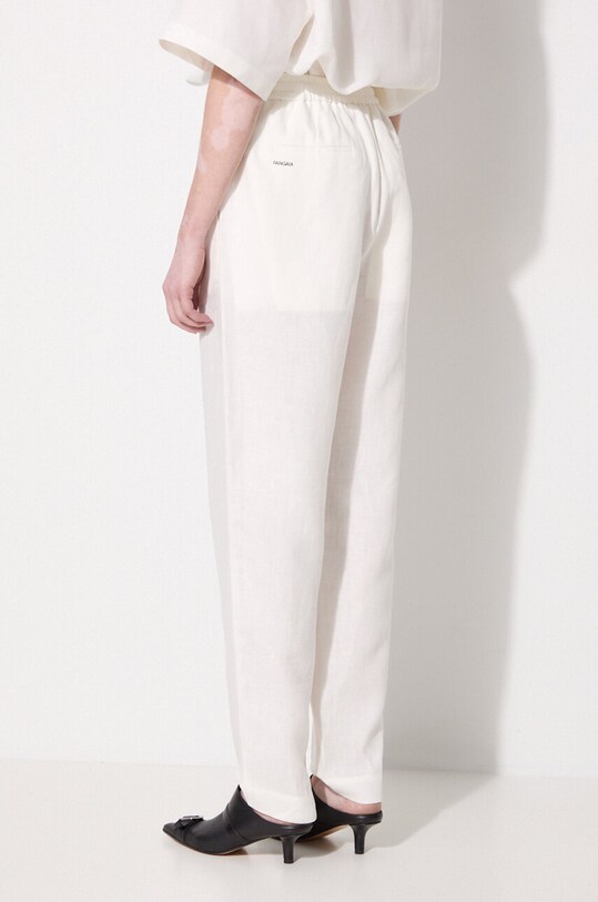 Odzież Pangaia spodnie lniane DNA Linen Trousers 10001914 biały