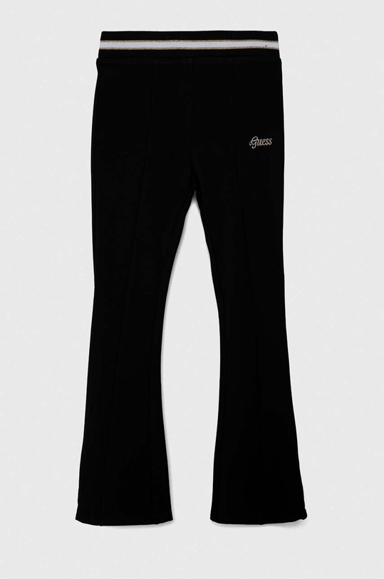 Dětské tepláky Guess pletenina černá J4RB00.KAUH0.PPYH