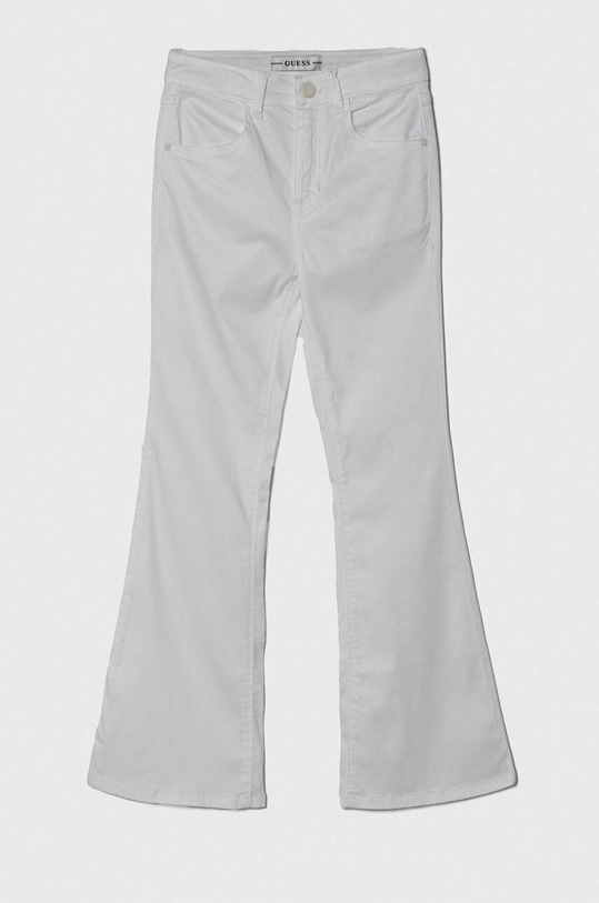 Παιδικό παντελόνι Guess J4RB01.WF7H0.PPYH λευκό SS24