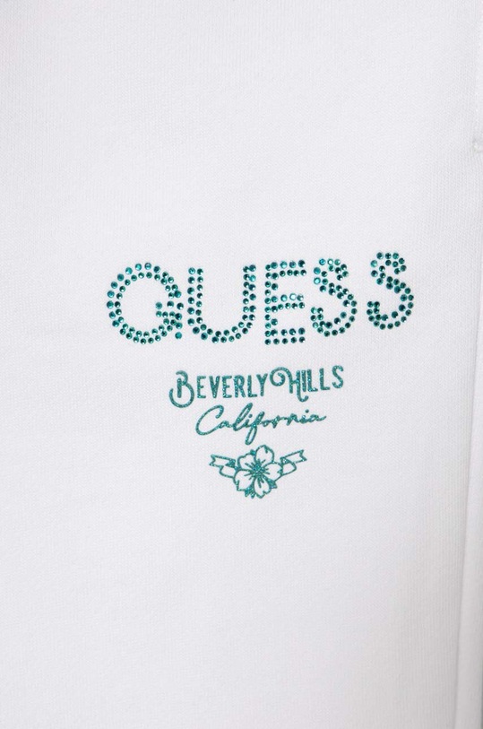 Dievča Detské bavlnené tepláky Guess J4RQ11.KA6R4.PPYH biela