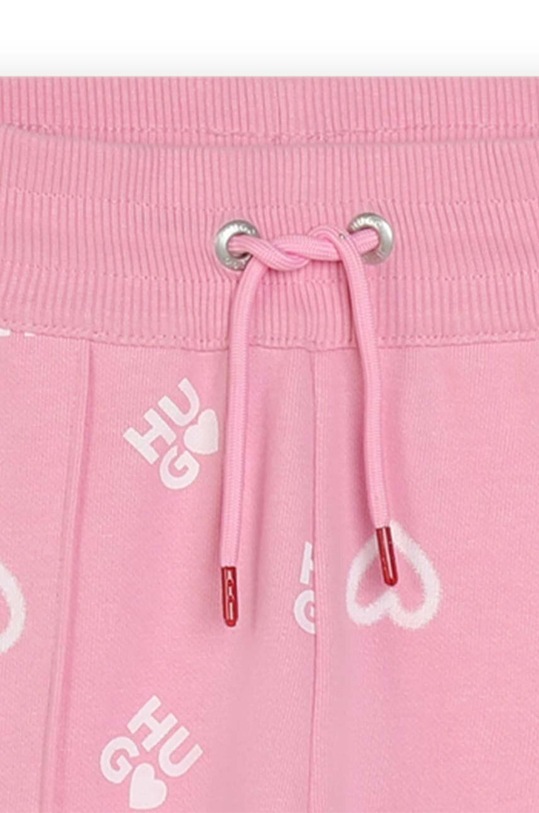 Dziewczynka HUGO spodnie dresowe dziecięce G00076.114.150 różowy