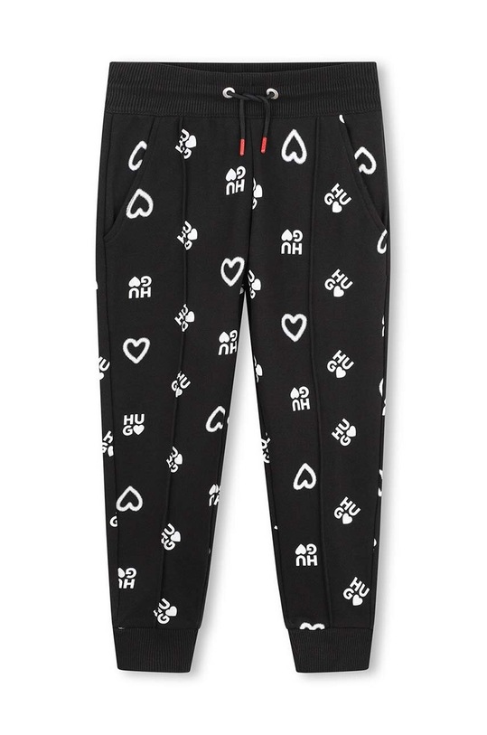 Detské tepláky HUGO pletenina čierna G00076.156.162