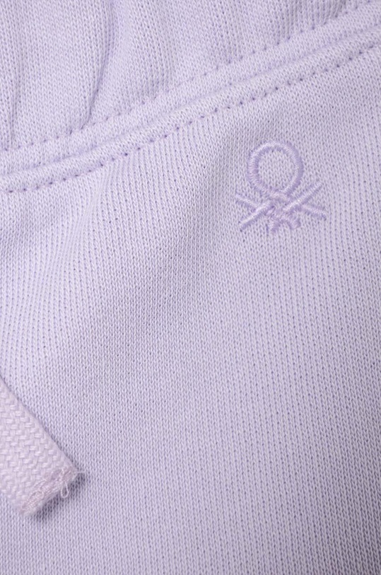 Dziewczynka United Colors of Benetton spodnie dresowe bawełniane dziecięce 3J70GF01N.P.Seas.PPYH fioletowy