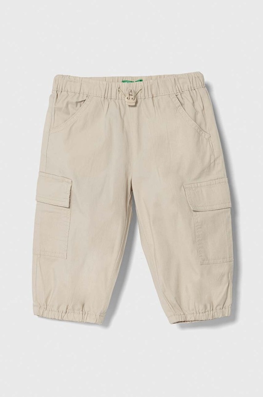 United Colors of Benetton spodnie dziecięce z elastanem beżowy 4L2VGF01Q.P.Seasonal
