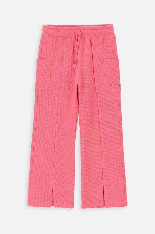 Coccodrillo pantaloni de trening din bumbac pentru copii WC4120101OWK roz SS24