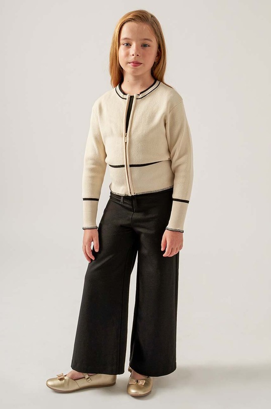 Mayoral spodnie dziecięce z elastanem czarny 6502.8E.Junior.PPYH