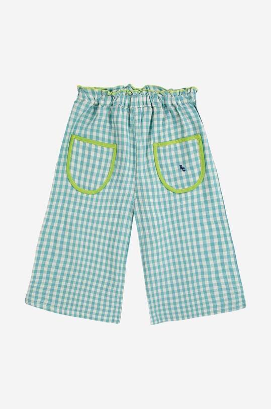 Bobo Choses spodnie z domieszką lnu dziecięce 124AC112 niebieski SS24