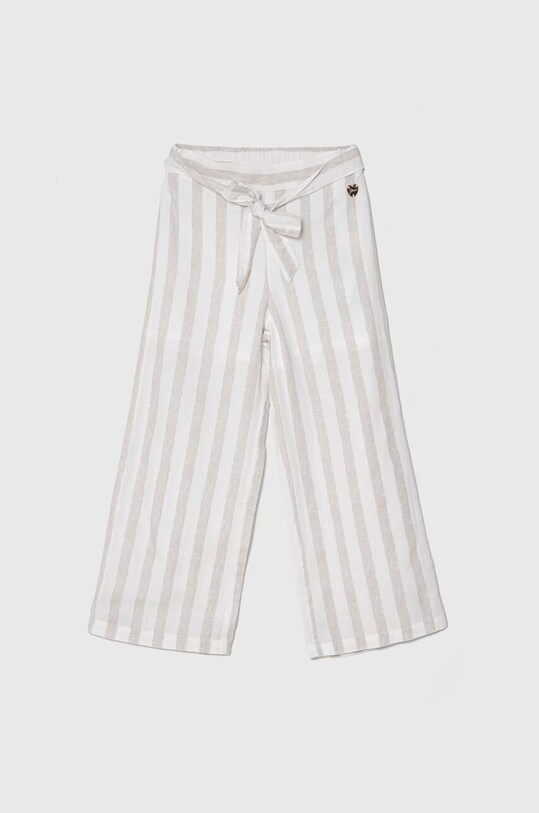Детские бюки с примесью льна Guess J4GB12.WG600.PPYH бежевый SS24