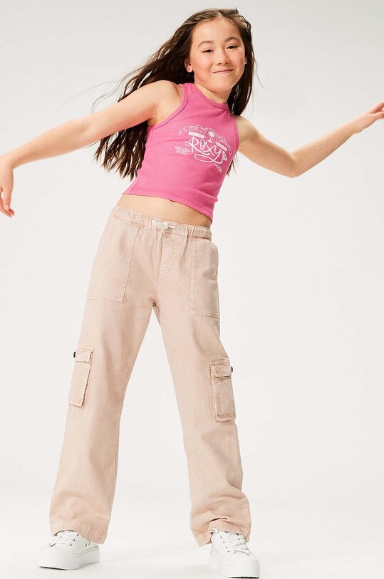 Roxy pantaloni copii PRECIOUS RG ERGNP03123 bej