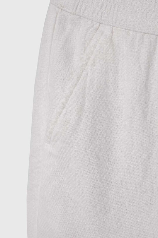 Detské ľanové nohavice Abercrombie & Fitch KI256.2560 biela SS24